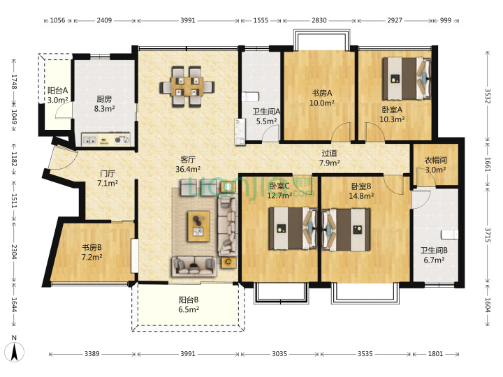 深圳半岛城邦三期豪宅户型和价格,半岛城邦大平层豪宅400平