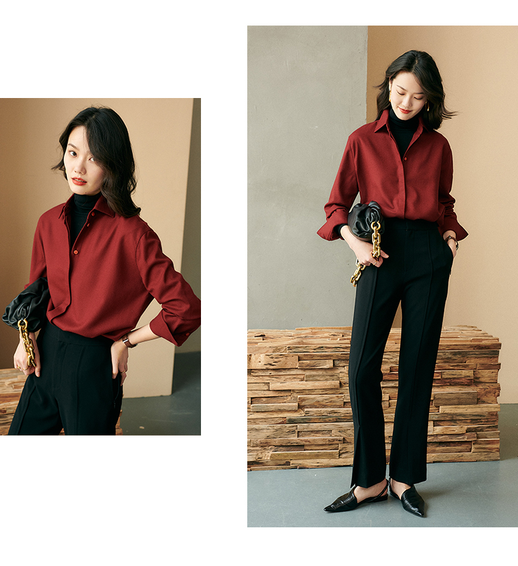 衬衣高级商务,法式高端蝙蝠袖衬衫