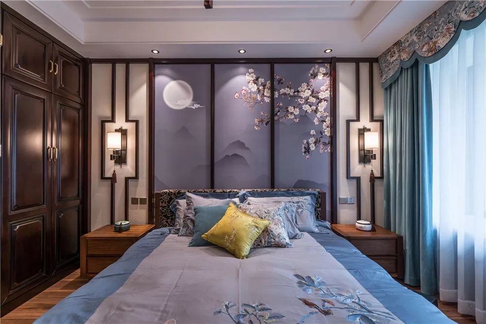 新中式风格无主灯140平装修,140平客厅新中式装修效果图