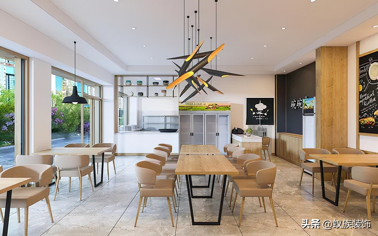 小型早餐店装修效果图中式风格,早餐店装修布局