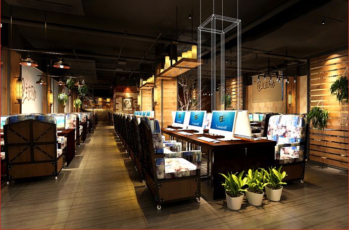 网吧装修轻奢风,网吧装修设计方案