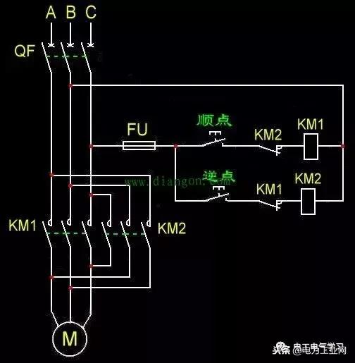 时控开关控制接触器自锁接线图,接触器自锁和互锁路灯
