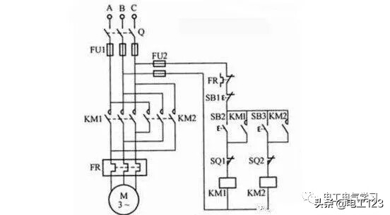 电机正反转电路图原理讲解,旋转室外天线电机正反转原理