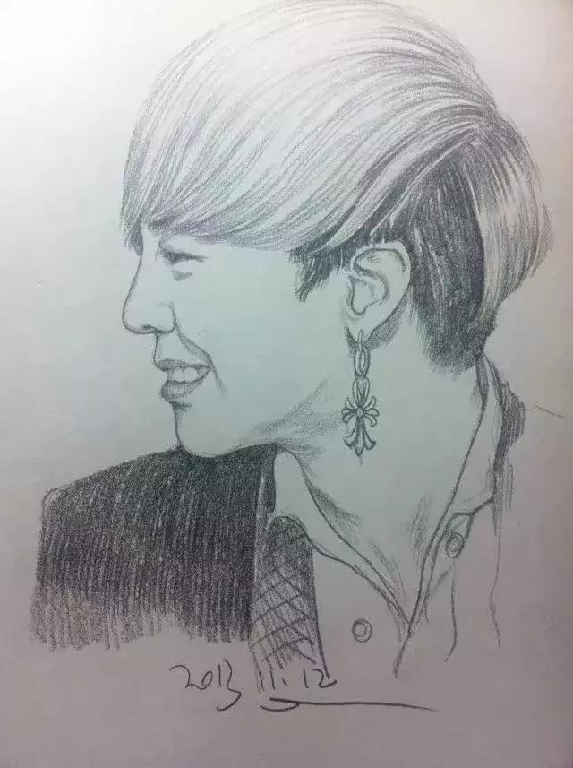 人物速写肖像画,速写是看一眼就能画出来的吗