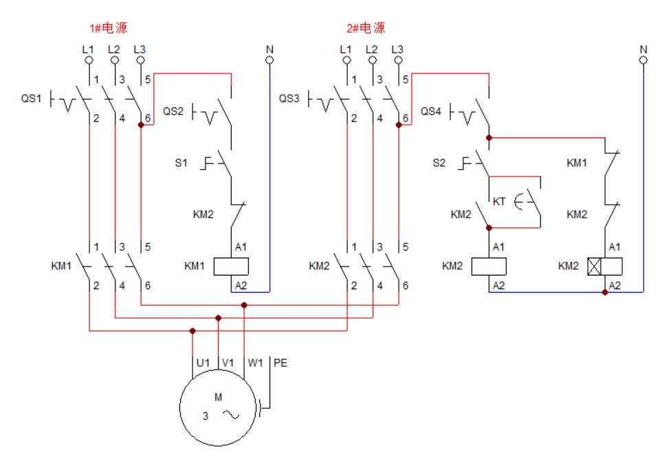 双电源自动转换跟换操作视频,双电源自动切换线路图解