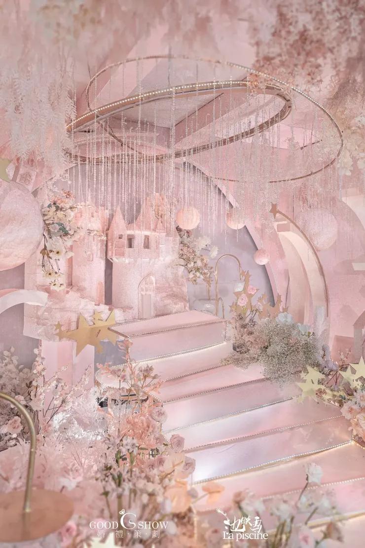 蓝色星空顶婚礼简约风,梦幻婚礼蓝色星辰大海主题风格