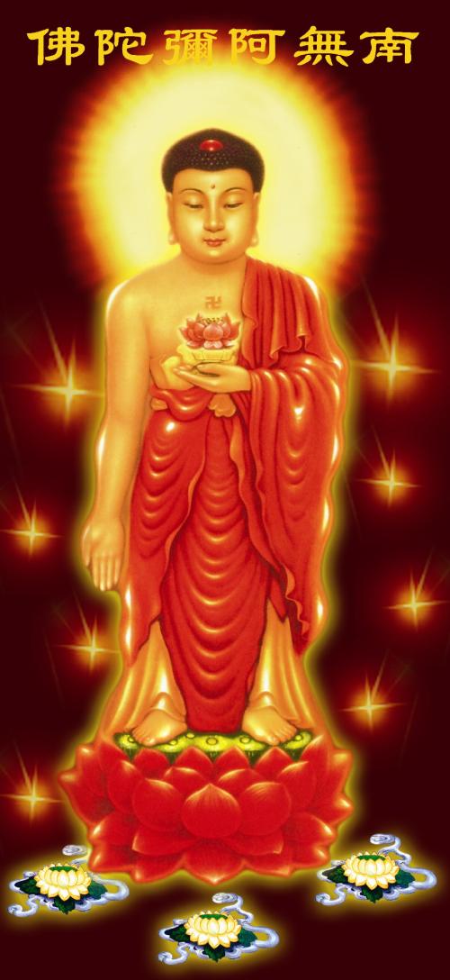 虔诚礼拜阿弥陀佛，许愿祈福，新生活好事连连，福气满满