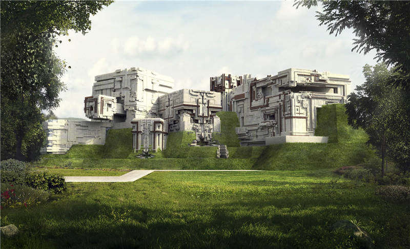 超现实主义建筑空间,让人感到未知的幻想建筑