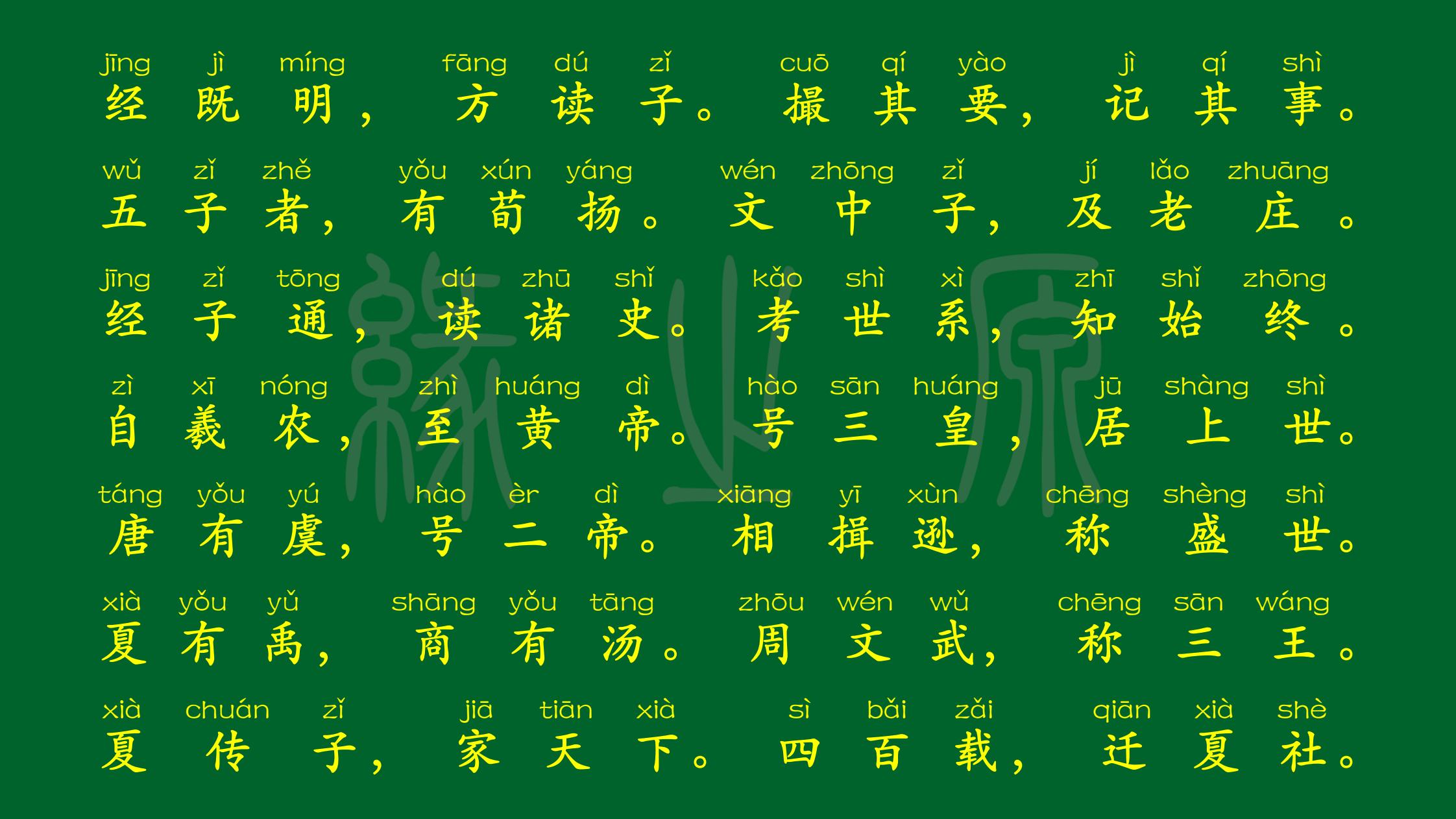 三字经故事讲解图文,三字经动画片