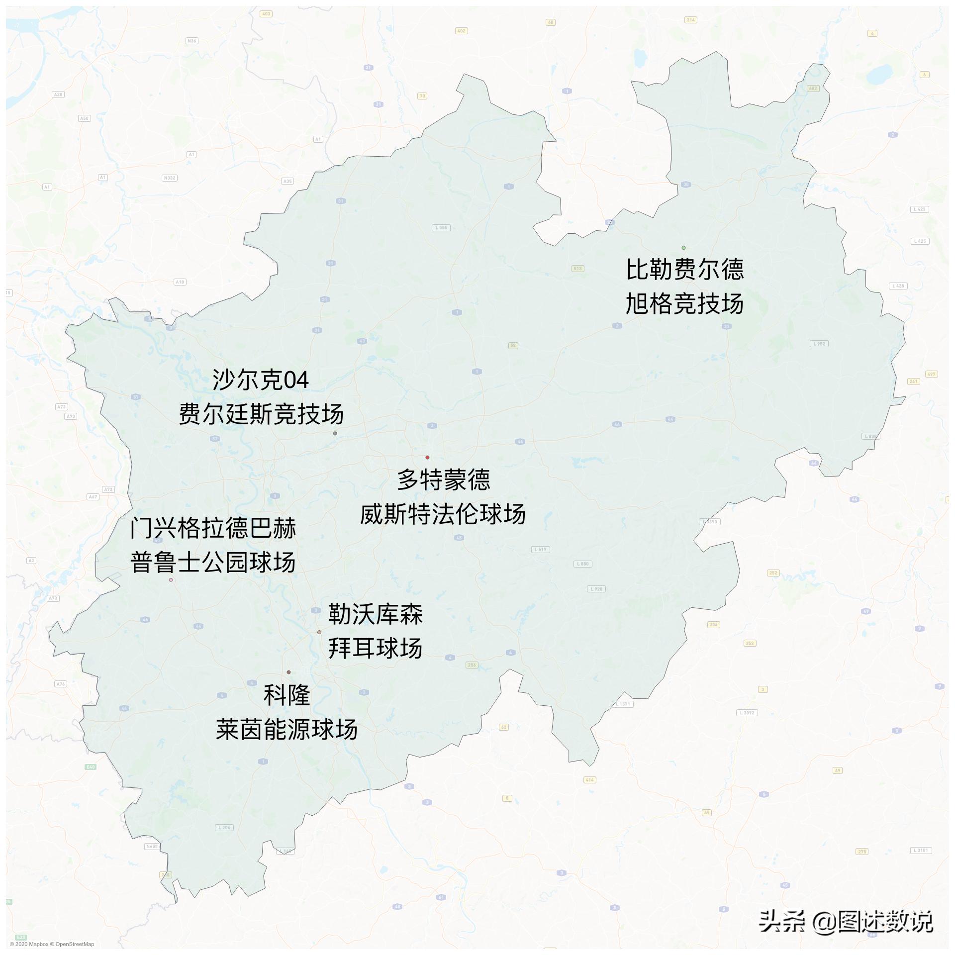 德甲各支球队地理位置分布图,德甲新赛季各队实力分析