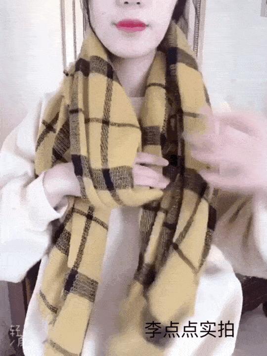 漫画围巾的系法大全,漫画女生围巾系法图片