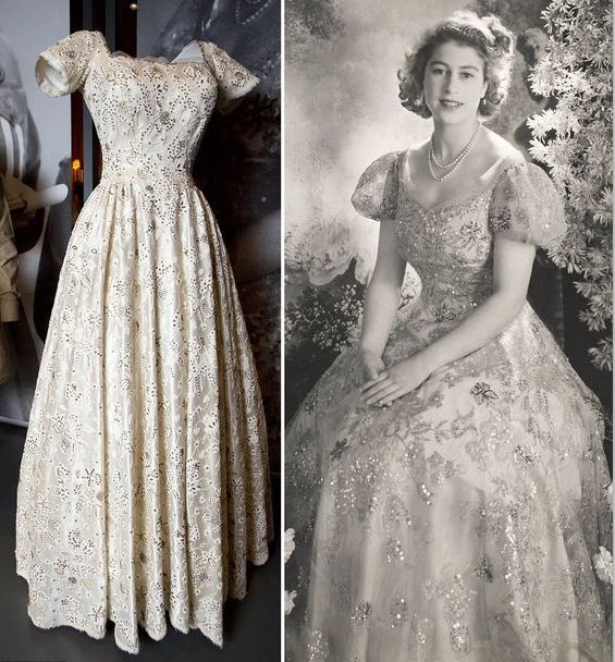 伊丽莎白女王礼服,伊丽莎白女王的礼裙