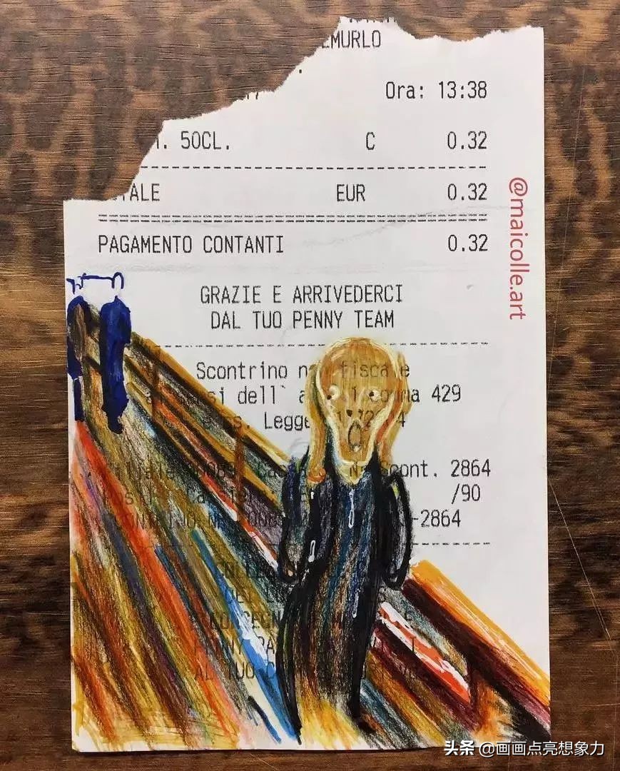 购物小票居然秒变名画?果然是天才少年的神操作