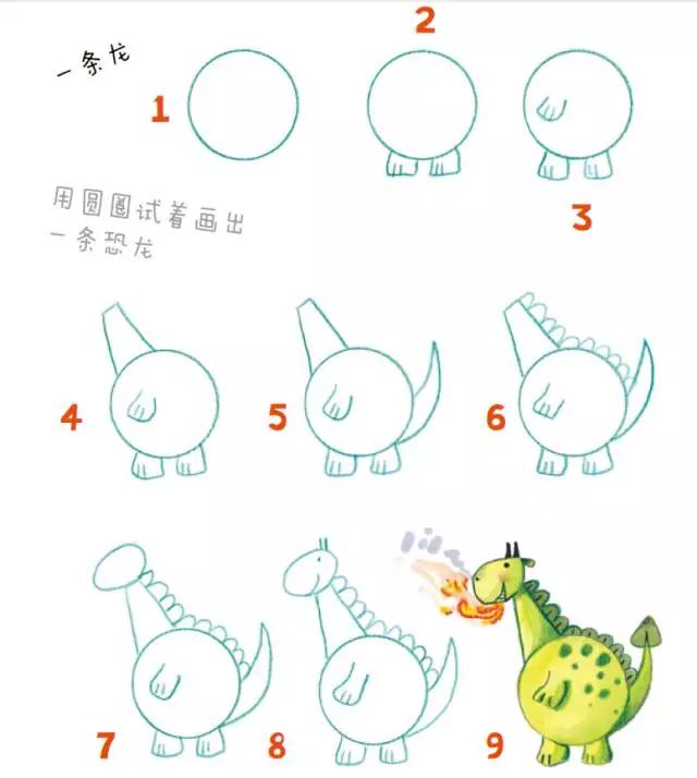 简单又好看的简笔画动物教程,圆形画动物简笔画简单又好看