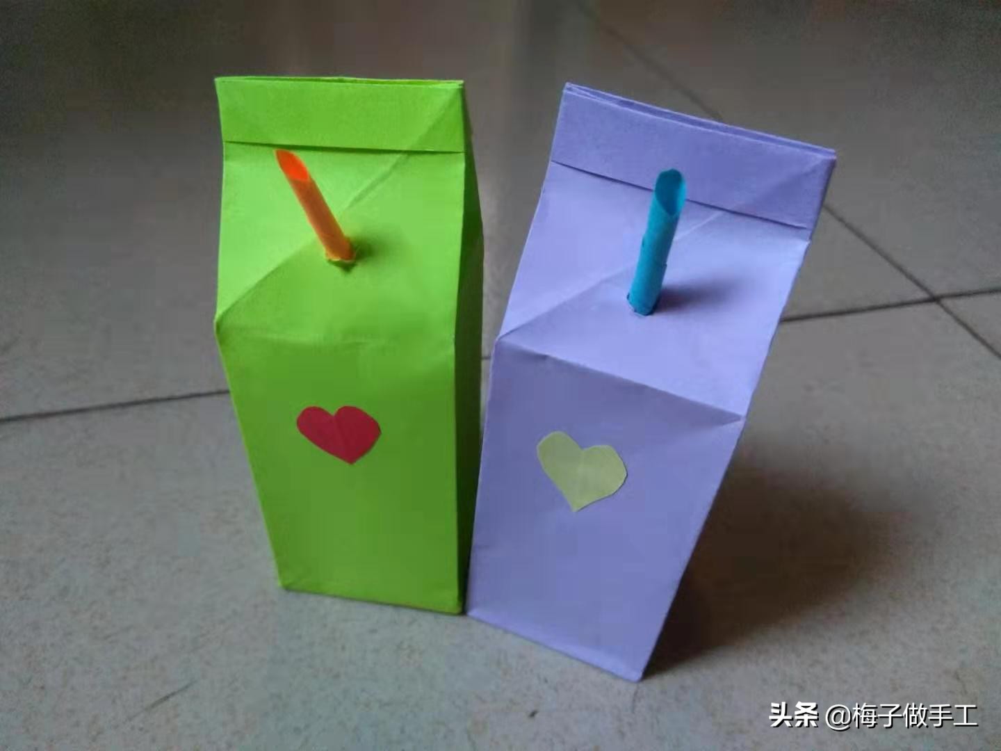 手工折纸牛奶盒很简单步骤,折纸手工牛奶盒简单又好看