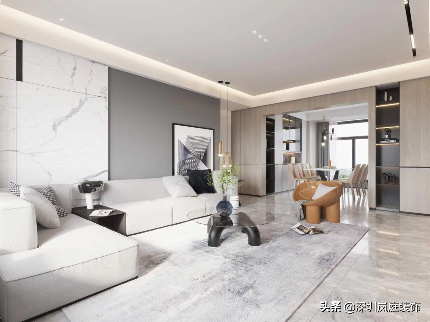 南山现代简约风装修,深圳轻奢风格装修设计推荐