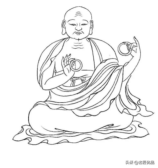 降龙罗汉白描图高清图片,十八罗汉白描图高清图片