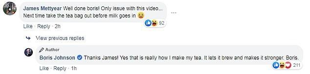 英国首相鲍里斯拍视频晒生活不料泡茶小细节遭群嘲