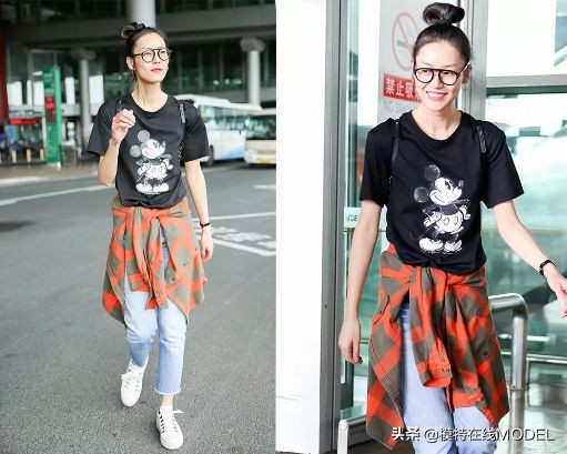 超模刘雯最爱的风格短袖,春天里的万能单品不能少