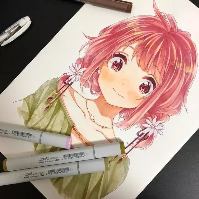 马克笔手绘画动漫,马克笔手绘动漫临摹素材