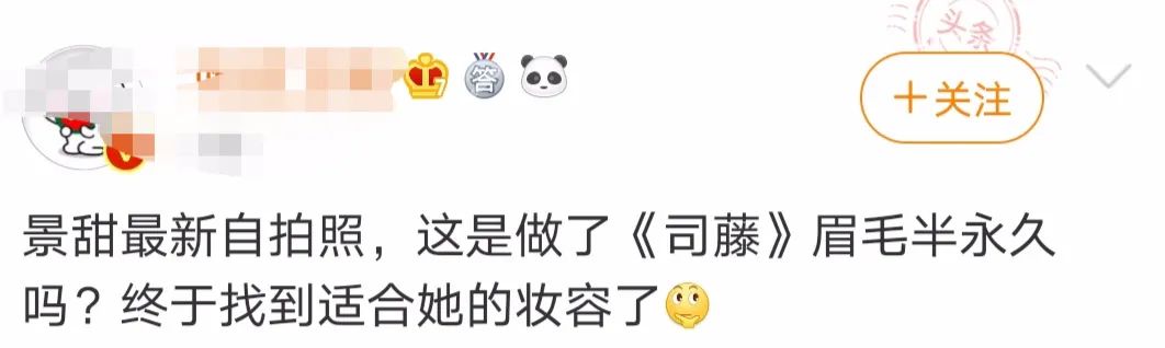 景甜眉毛属于什么眉形,景甜粗眉跟细眉的区别