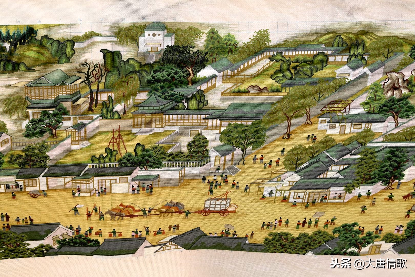 十字绣清明上河图完整照片,清明上河图十字绣真实视频