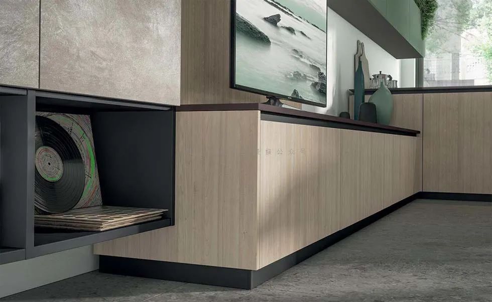 橱柜厨边柜电视柜一体,现代风格厨房橱柜一体柜