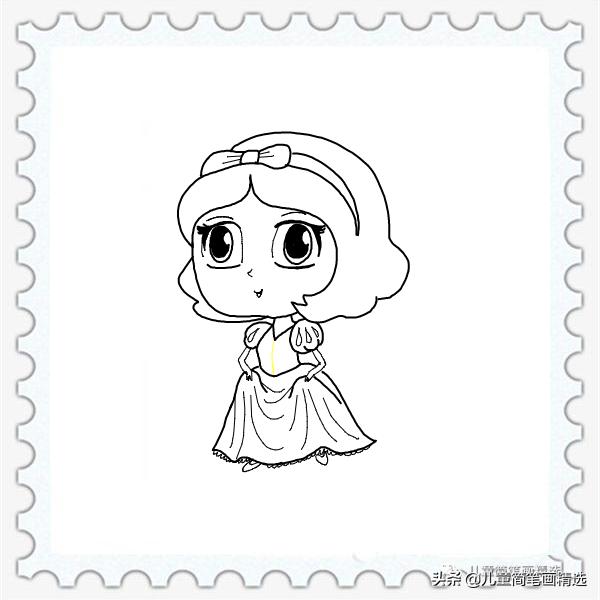 穿着睡衣的小公主简笔画怎么画,画小公主和小狗的简笔画