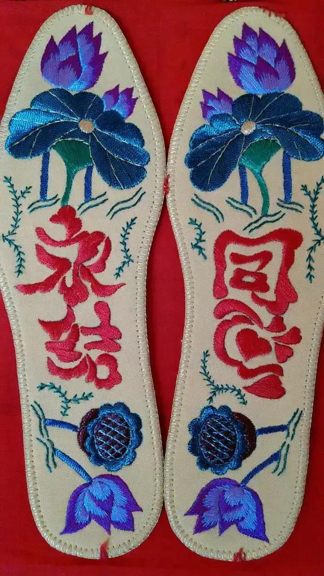 纯手工刺绣鞋垫都是什么图案,45款传统刺绣鞋垫