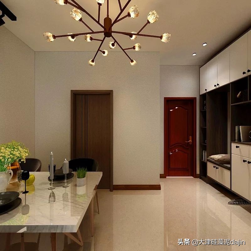 清荷园装修效果图,大津硅藻泥清菡系列