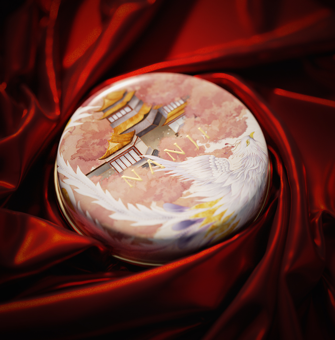 美妆品牌设计效果图,国潮美妆形象设计