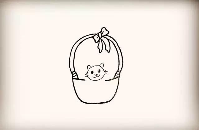 萌萌哒小猫咪简笔画,超萌小猫咪简笔画