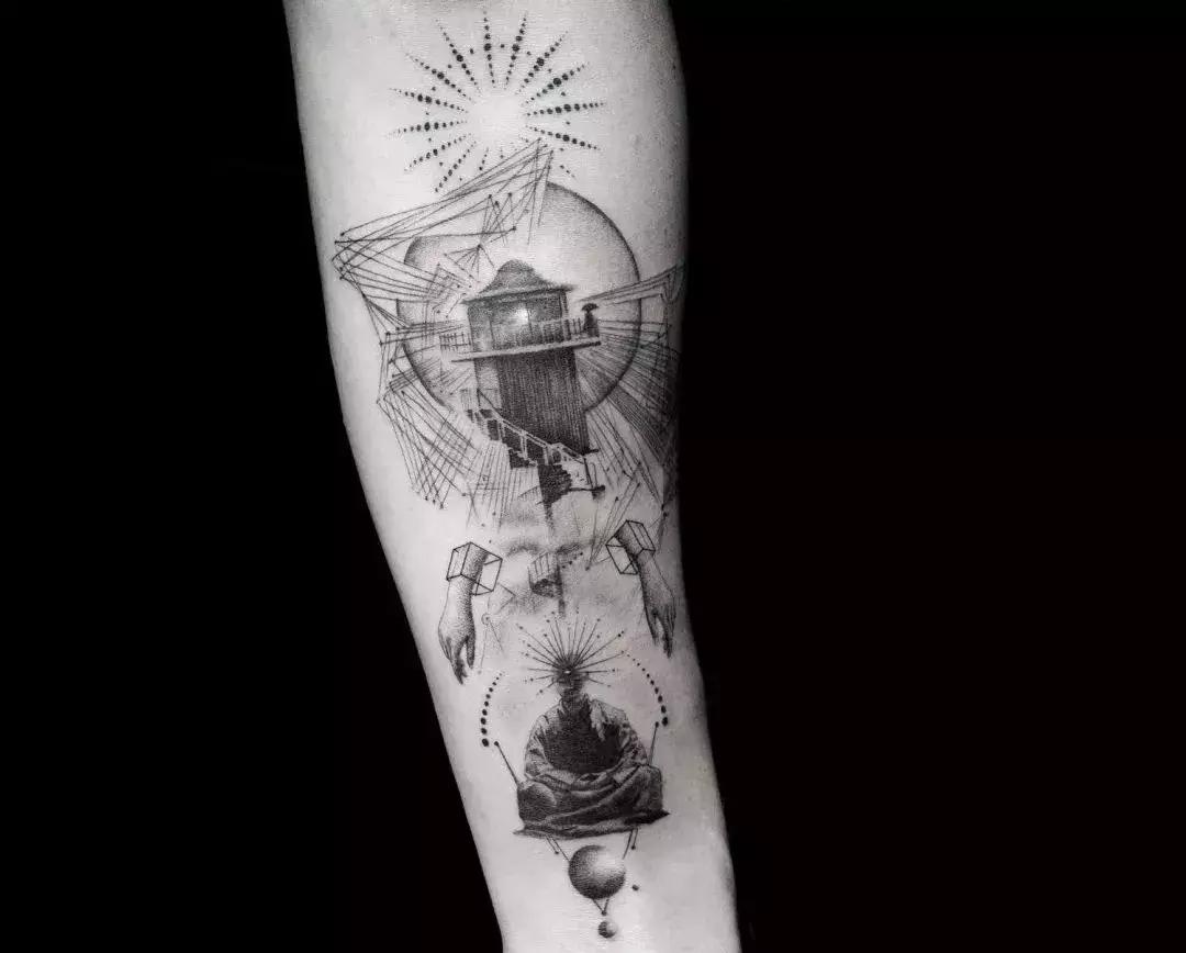 会动的纹身图案,有意境的纹身