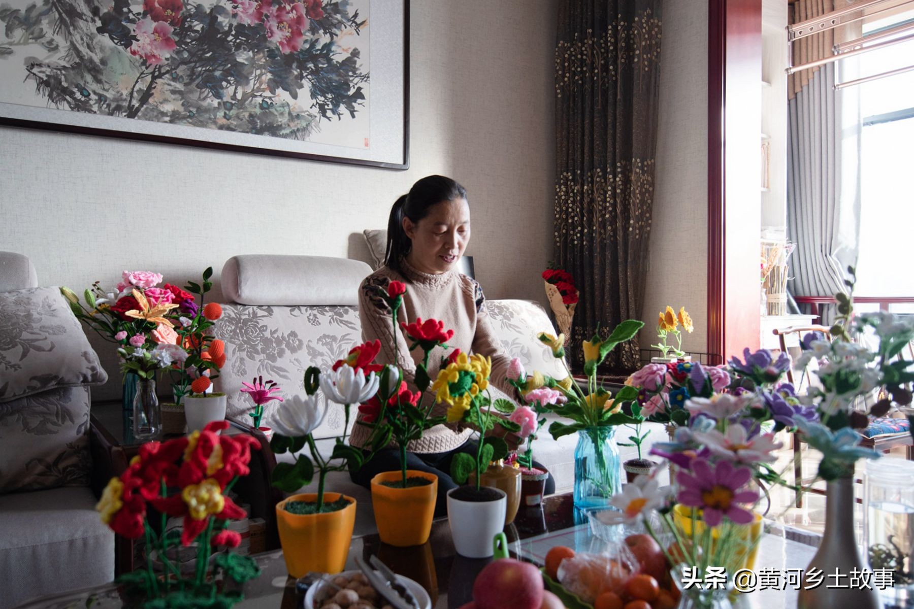 毛线手工编织高仿,毛线编织大姐