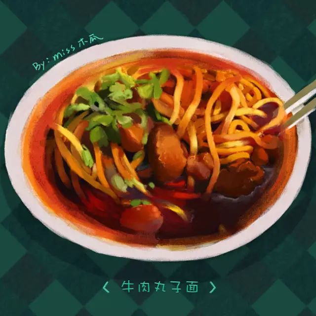 日本插画师的美食插画手绘图片,适合临摹的美食插画