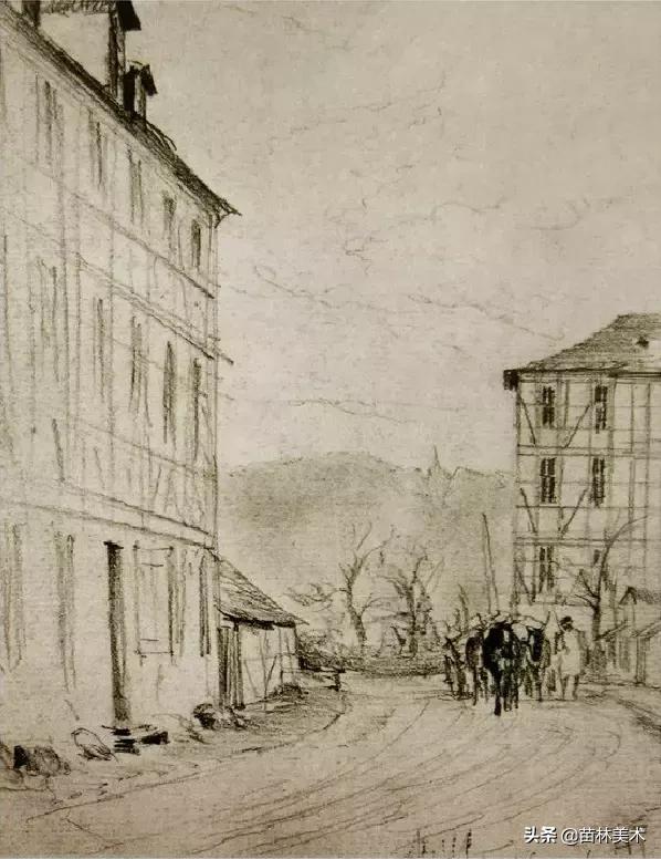 门采尔自画素描高清大图,素描大师门采尔著名作品