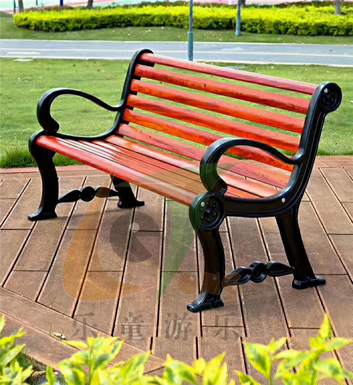 塑木公园休闲椅厂家批发,东莞定制塑木实木休闲椅