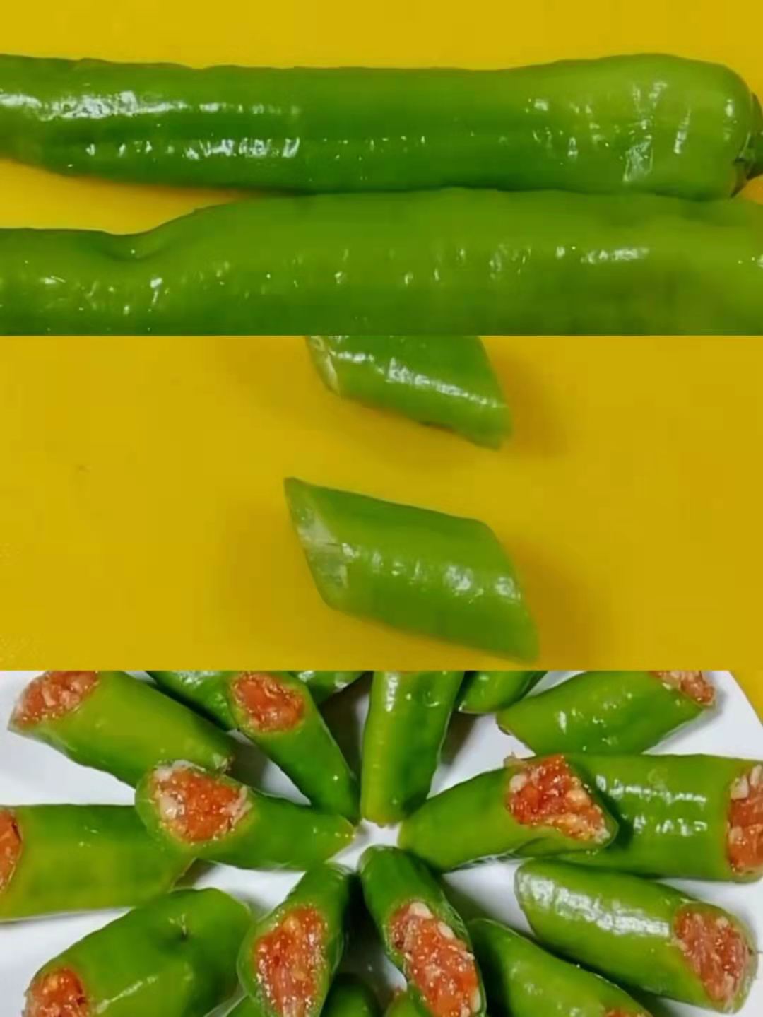 大青椒酿肉的正确方法,青椒酿肉没有肉馅能不能换成别的