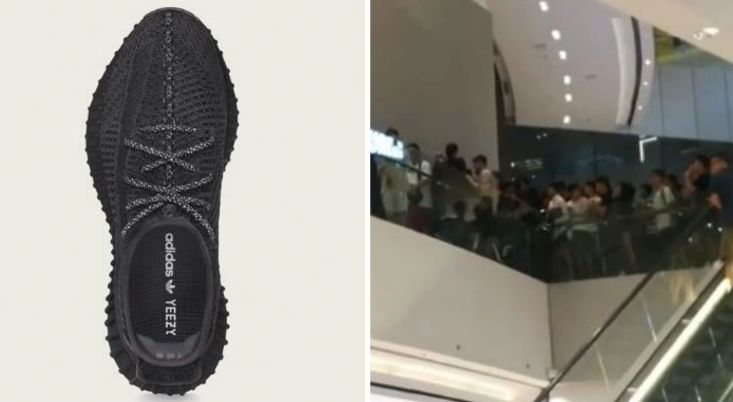 阿迪椰子发售排队,新加坡adina