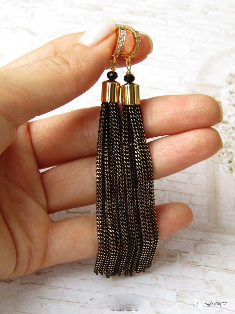 珍珠流苏耳环制作教程,流苏耳环做法教学视频