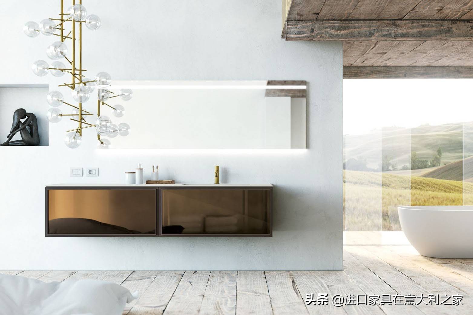 精致又实用的陶瓷一体浴室柜,颜值超高陶瓷浴室柜