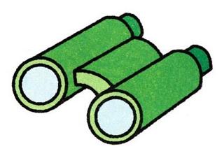 儿童简笔画教程-望远镜，透过望远镜你会看见不一样的世界