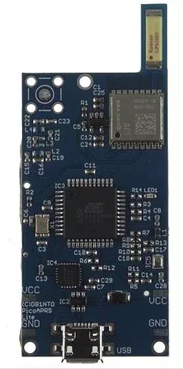 WiMoAPRS收发器模块｜温度和气压传感器、微型USB端口和状态LED