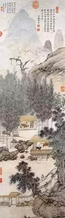 小央美水墨画作品欣赏,40幅养眼浅绛山水画