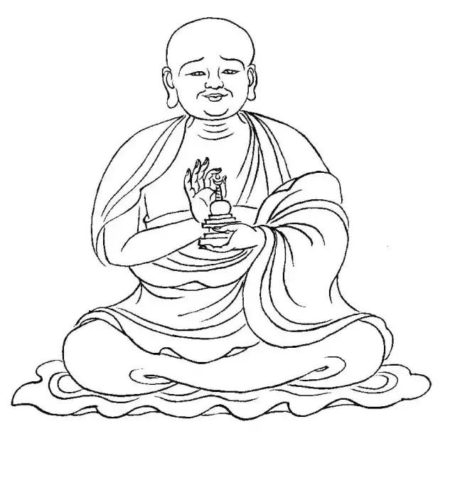 白描罗汉全本,罗汉白描100幅