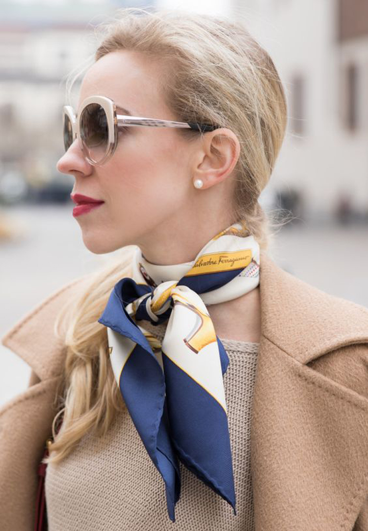 长条形丝巾十种系法春天,长丝巾春天的各种系法