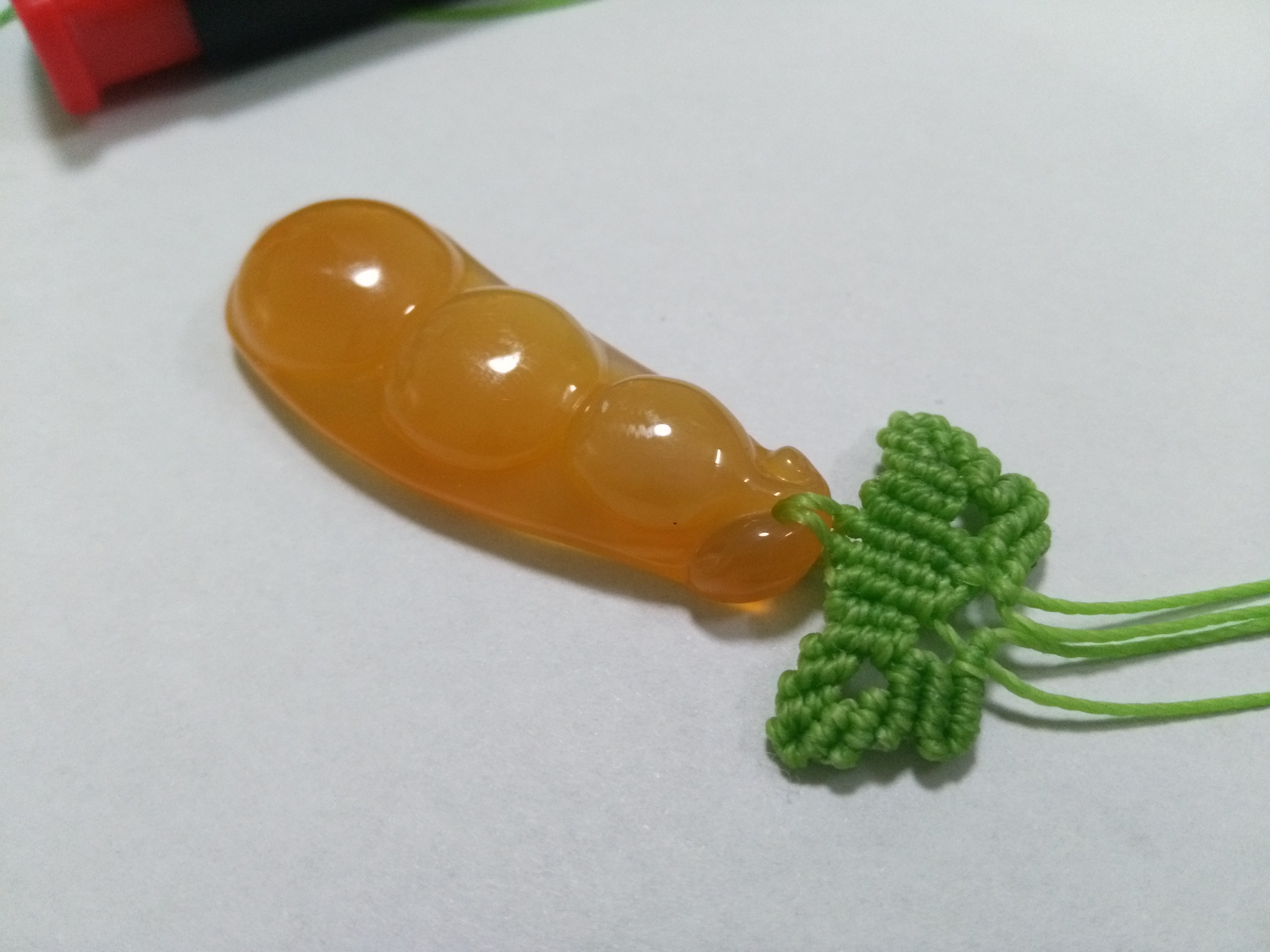 玛瑙豆子编手机吊坠法教程,玉豌豆吊坠怎么编绳