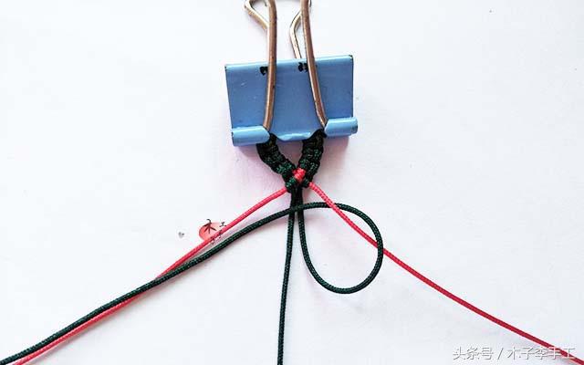 爱心红绳编织手链情侣款教程,元宝福袋红绳手链编织教程