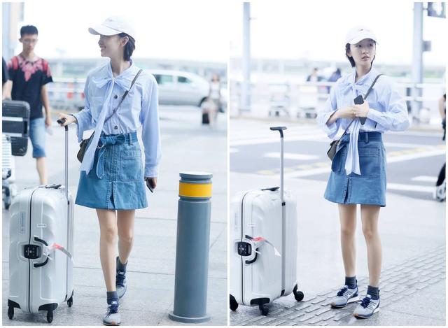 周冬雨最新款burberry格子衬衫,周冬雨burberry格子裙