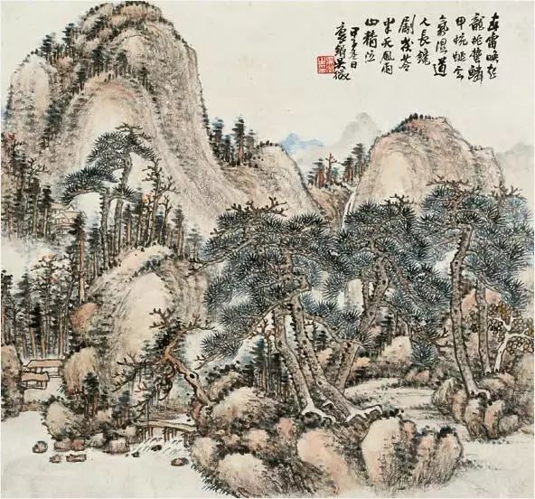 写意山水花鸟画精品欣赏,吴待秋山水画精品欣赏图文
